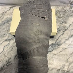 Balmain biker jeans size 32 men Gray